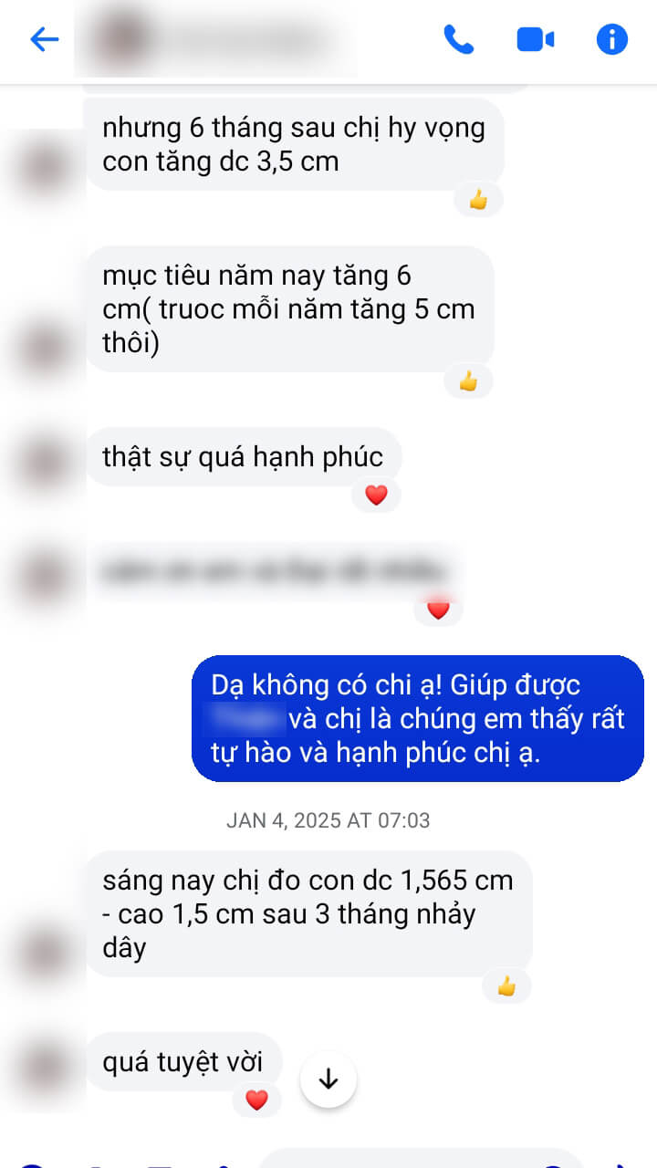 Con tăng 1,5 cm sau 3 tháng nhảy dây tăng chiều cao Con tăng 1,5 cm sau 3 tháng nhảy dây tăng chiều cao